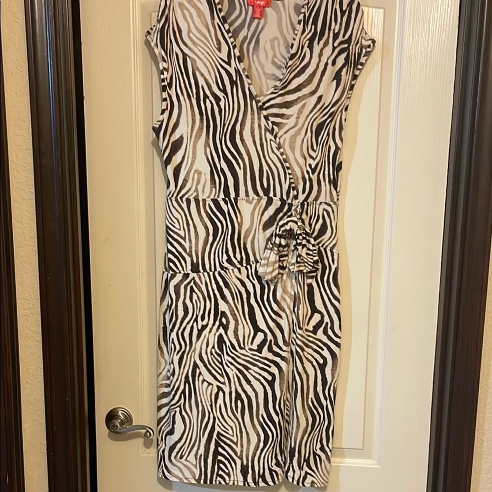 Stylish Zebra Print Mini Dress